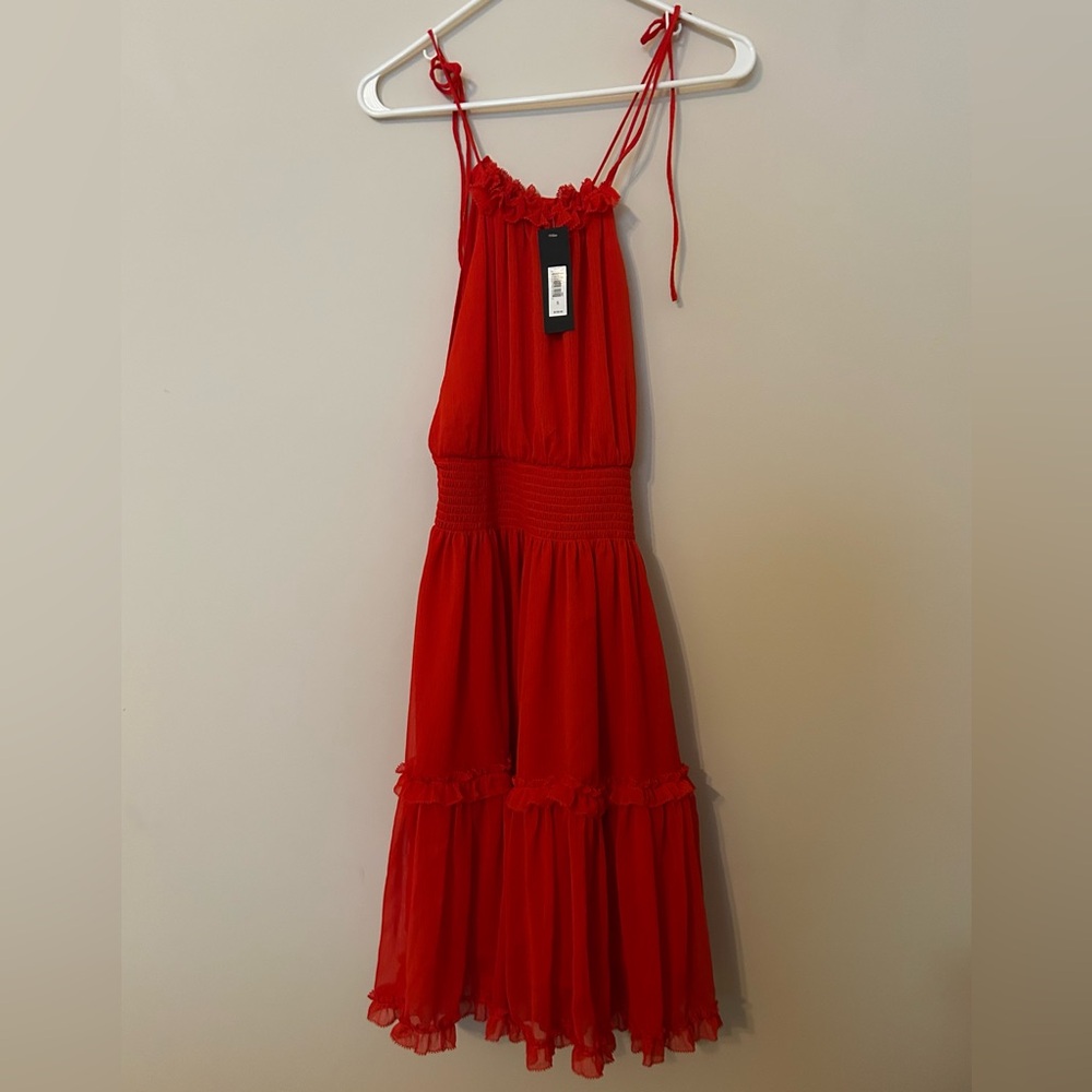 Banana Republic Red Halter Mini Dress Size Small NWT